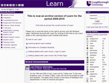 Tablet Screenshot of learn09.lboro.ac.uk